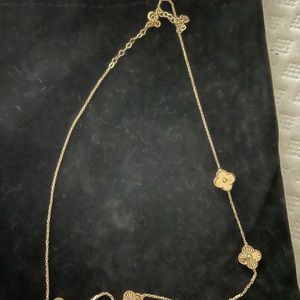 18k saudi gold station necklace